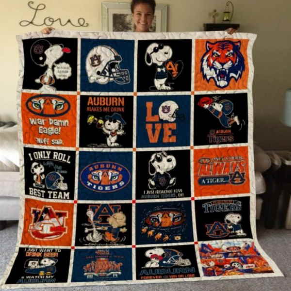 Auburn Tigers Aut05 3D Quilt Blanket