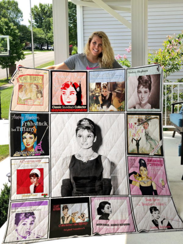 Audrey Hepburn 3D Quilt Blanket