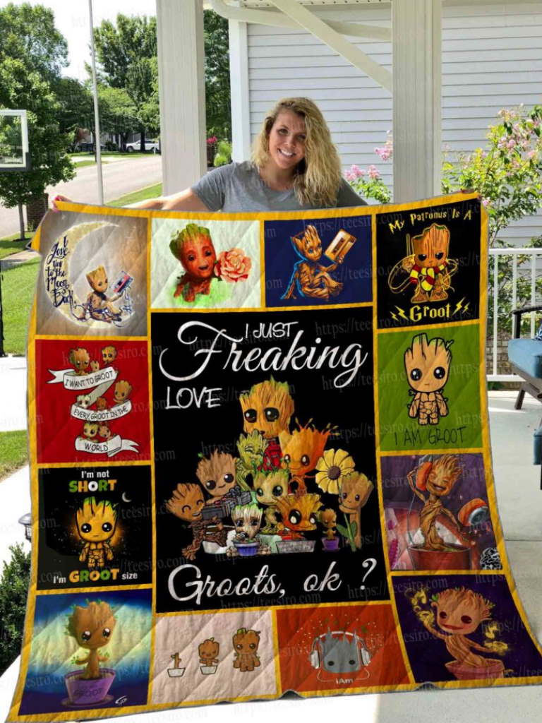 Baby Groot Quilt Blanket