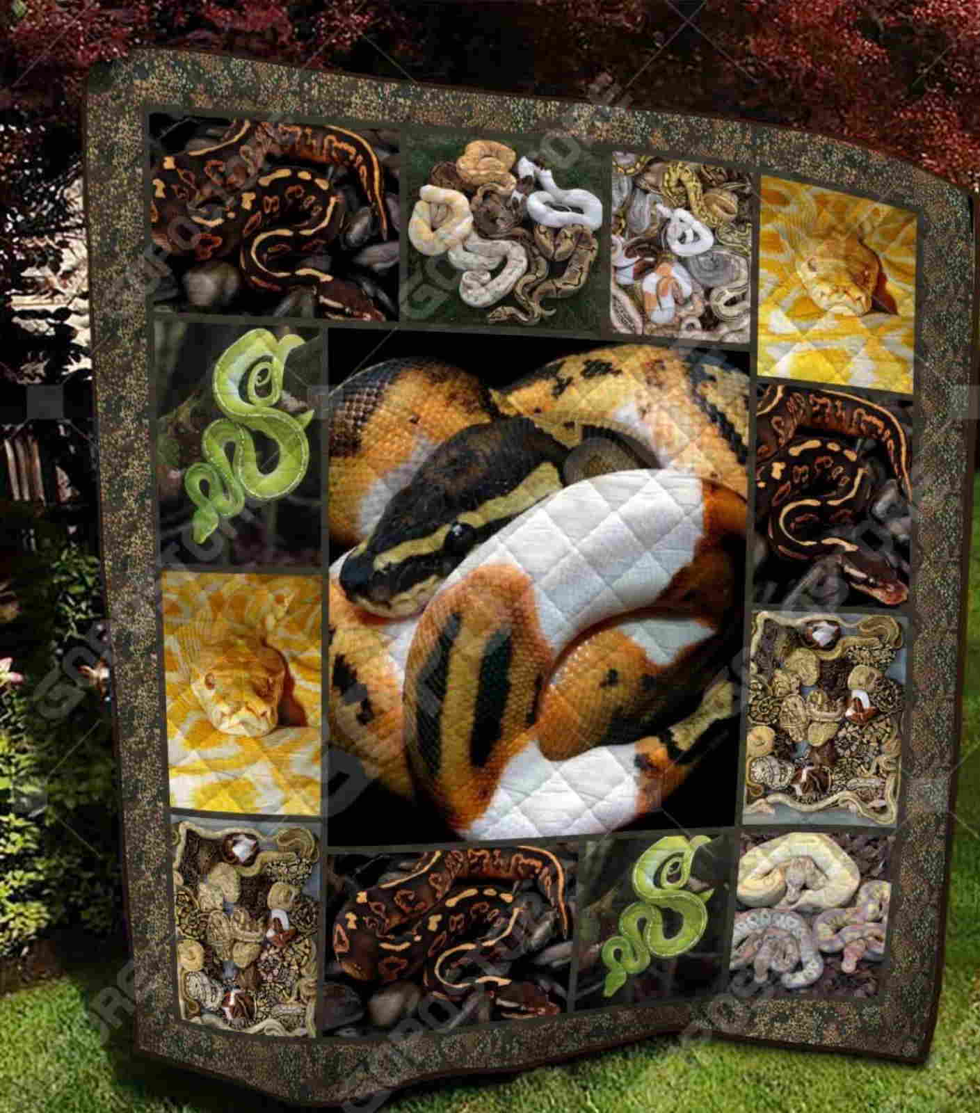 Ball Python Collection Like 3D Quilt Blanket