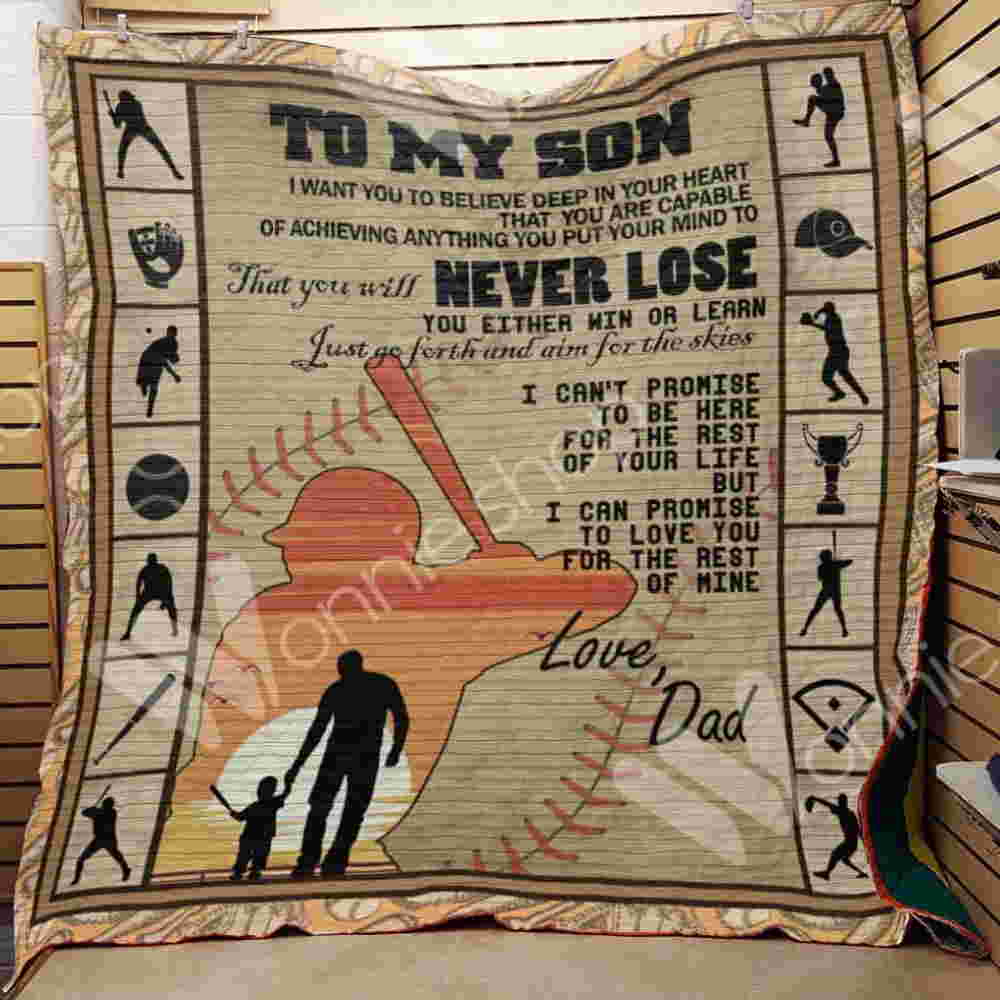 Baseball Dad 3D Quilt Blanket