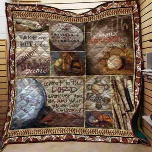 Baseball Faith 3D Quilt Blanket