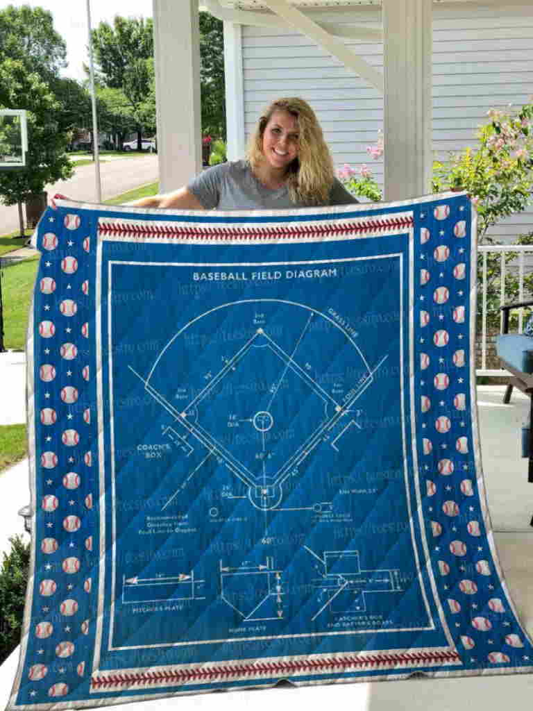 Baseball Field 3D Quilt Blanket