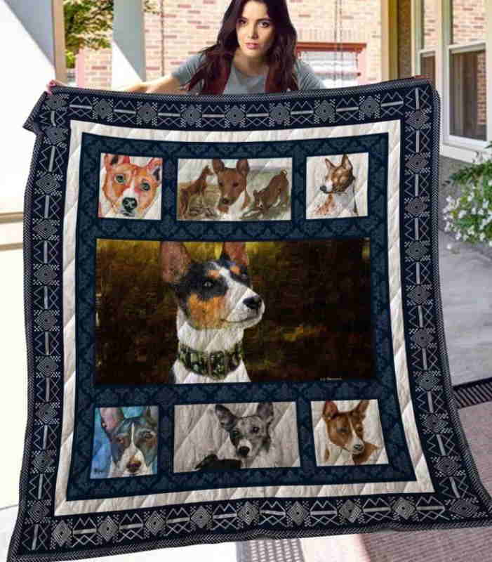 Basenji 3D Quilt Blanket