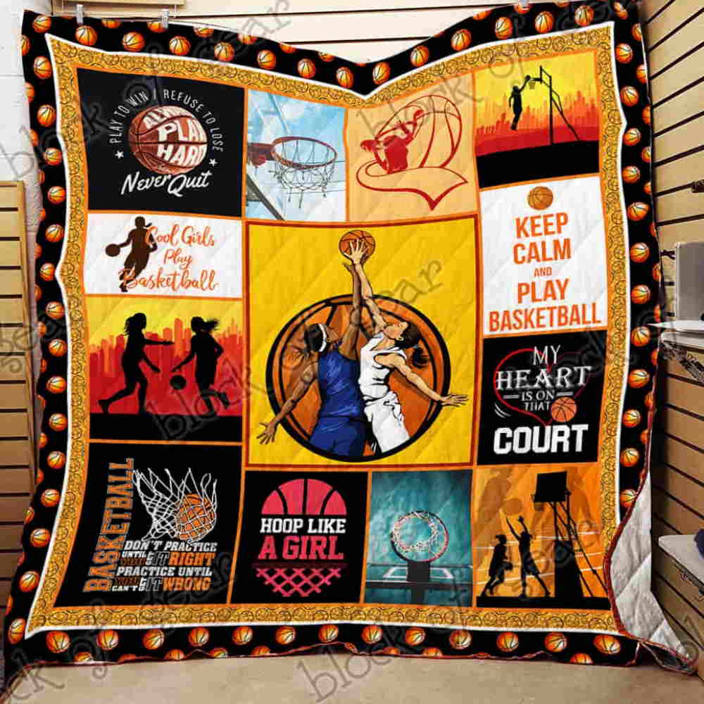 Basketball Girl Quilt Blanket