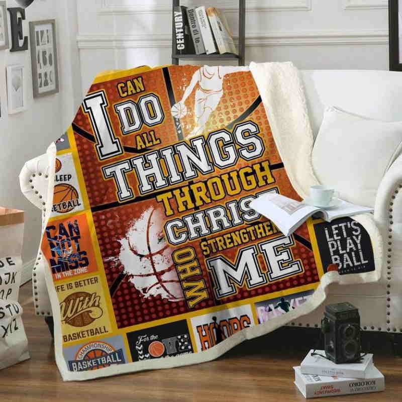 Basketball  Sherpa Quilt Blanket