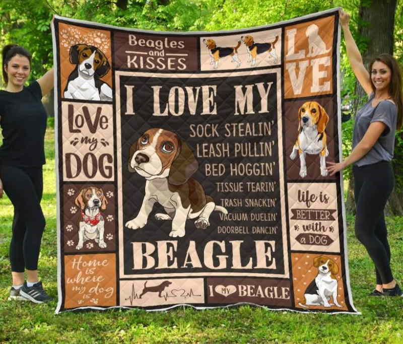 Beagle Life Is Lovely With Beagle Quilt Blanket