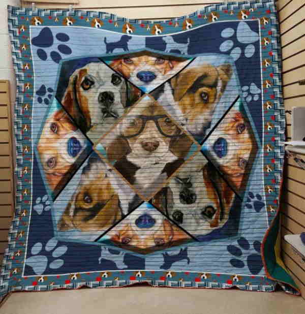 Beagle Wears Glass 3D Quilt Blanket