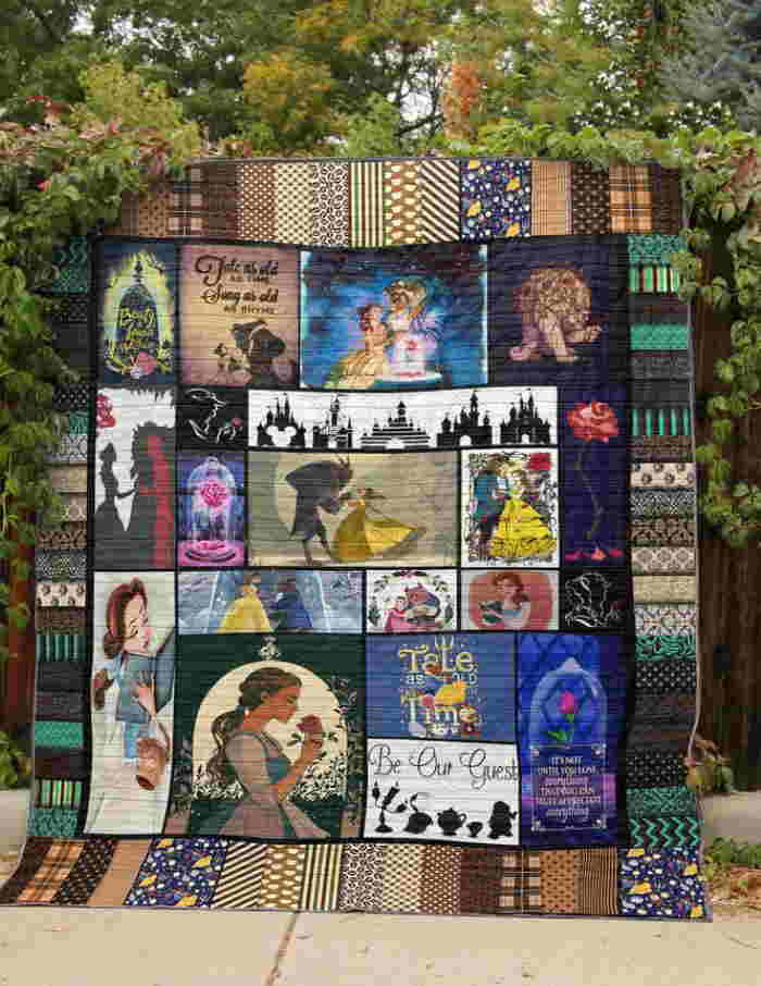 Beauty And The Beast Fabric 3D Quilt Blanket