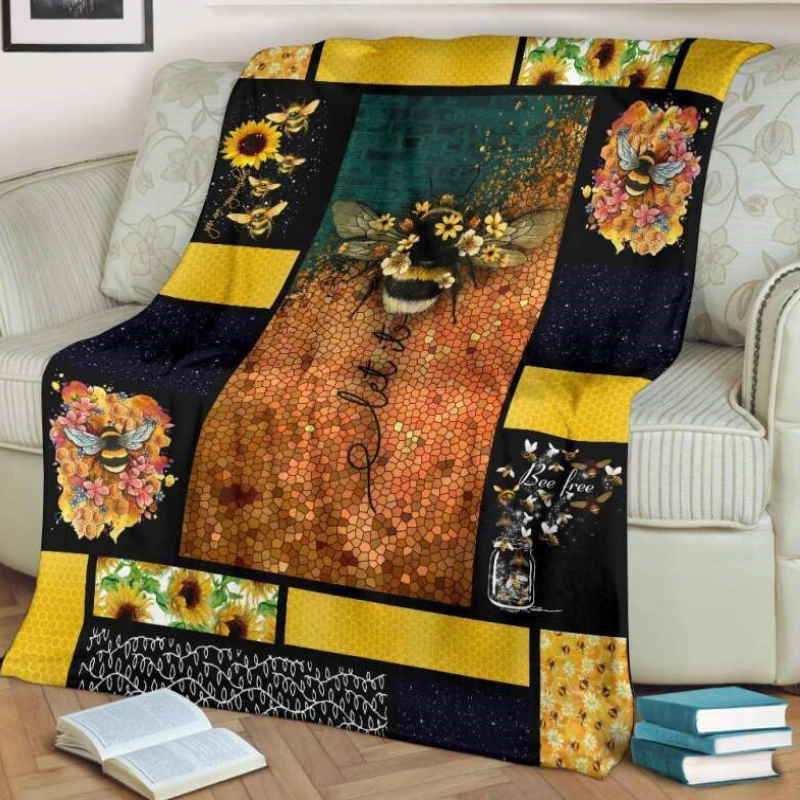 Bee Burn The Sun 3D Quilt Blanket