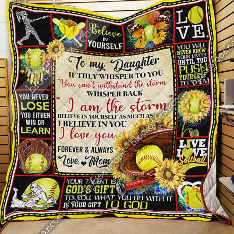 Believe In Yourself As Much Asbelieve In You, Softball Quilt Blanket