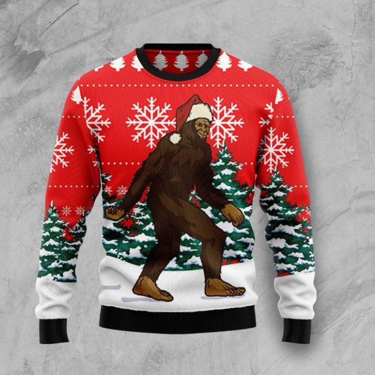 Bigfoot 3D Christmas Sweater