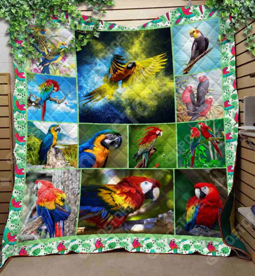 Bird Parrot Like 3D Quilt Blanket