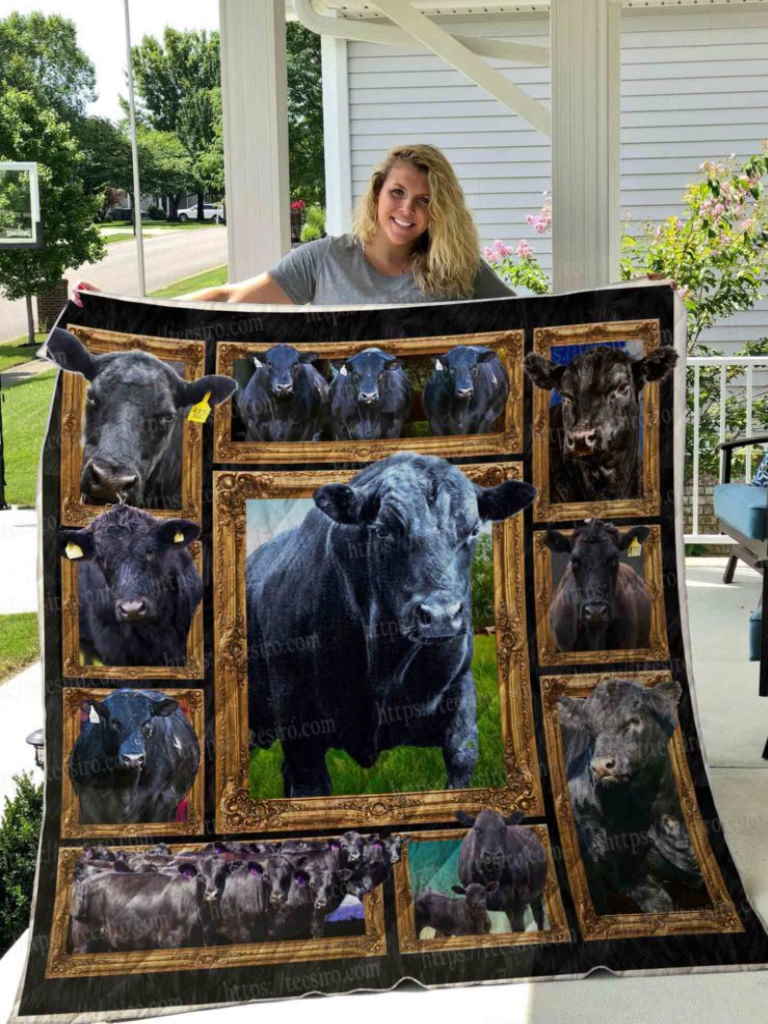 Black Angus 3D Quilt Blanket