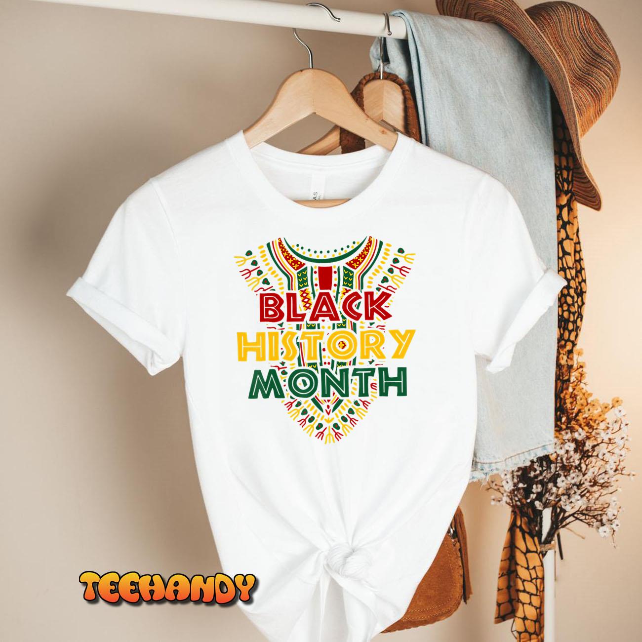 Black History Month African American Flag Juneteenth Dashiki T-Shirt