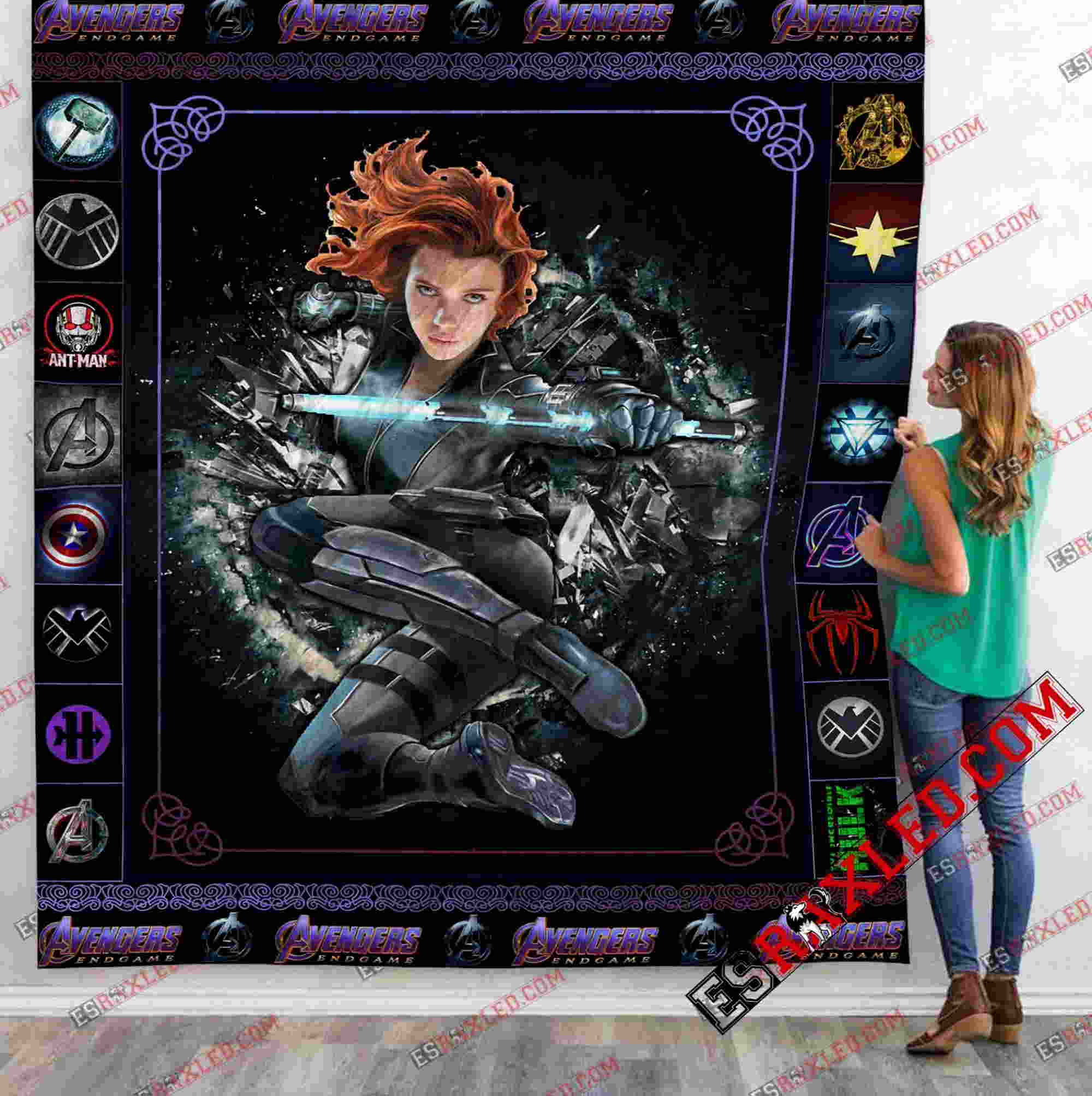 Black Widow Marvel Infinity War End Game 3D Quilt Blanket