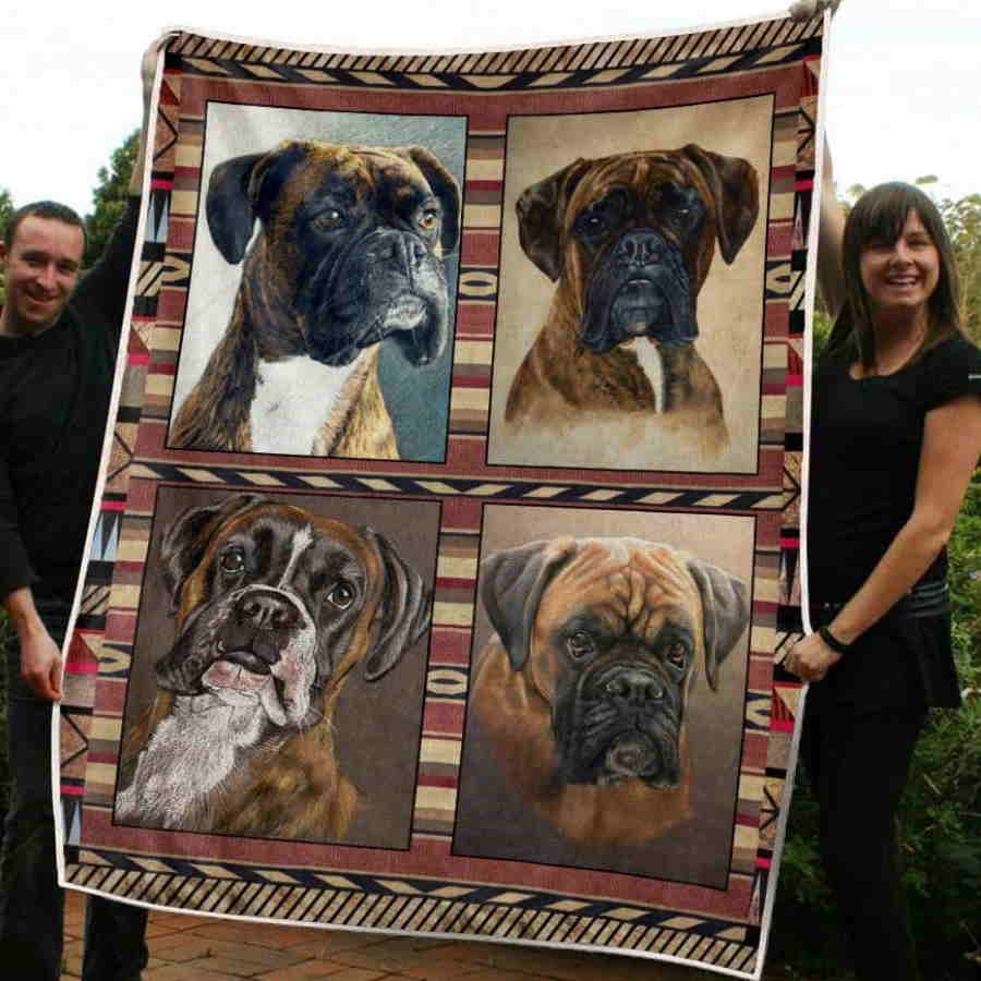 Boxer Keep Them Alive Quilt Blanket