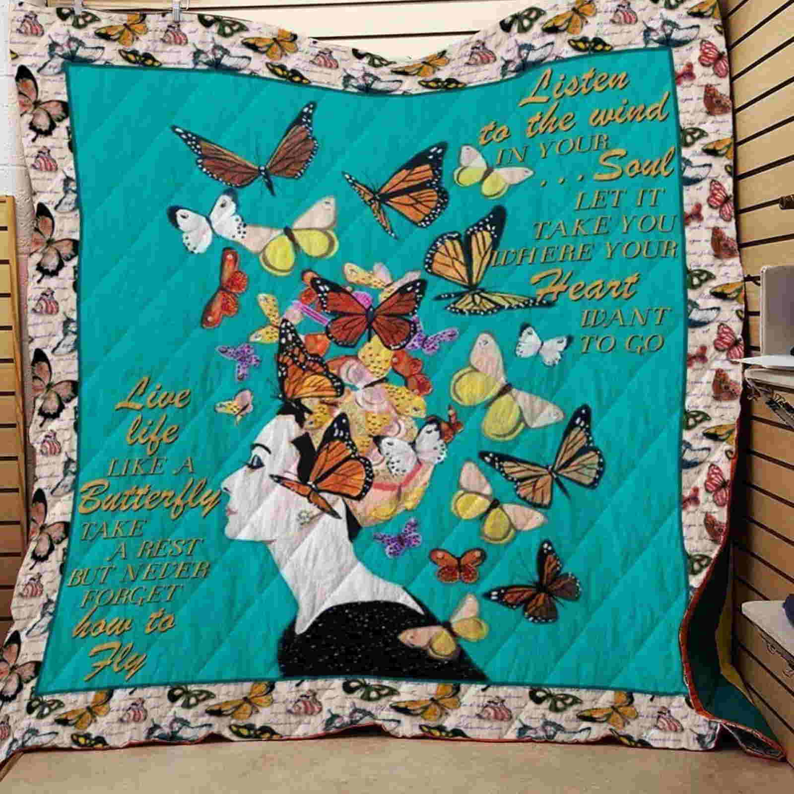 Butterfly Lucid Dream Christmas Gift 3D Quilt Blanket