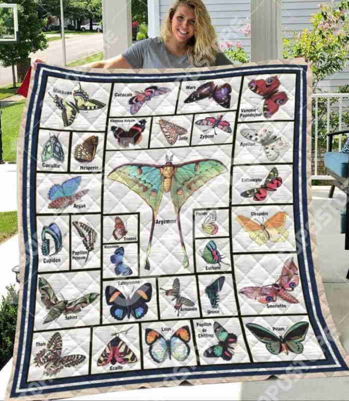 Butterfly Of The World Art Like 3D Quilt Blanket