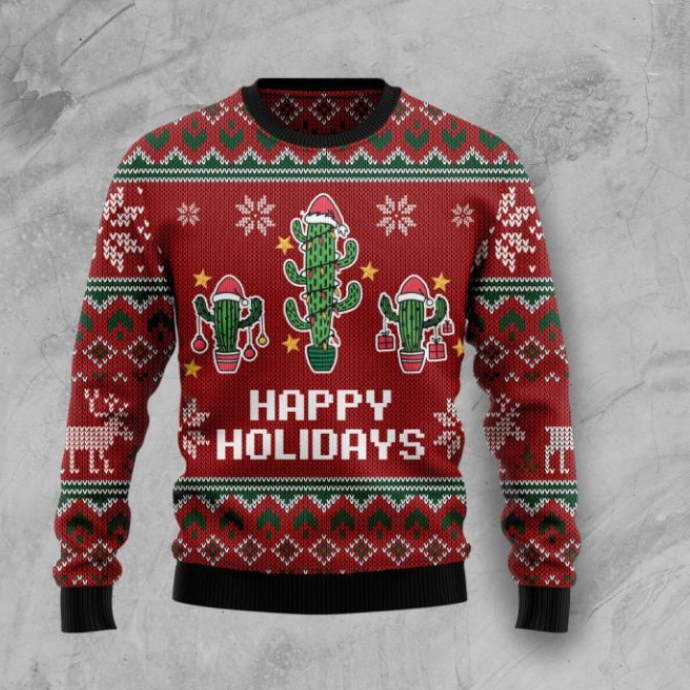 Cactus 3D Christmas Sweater