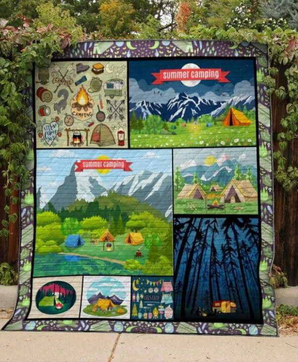 Camping In The Summer 3D Quilt Blanket