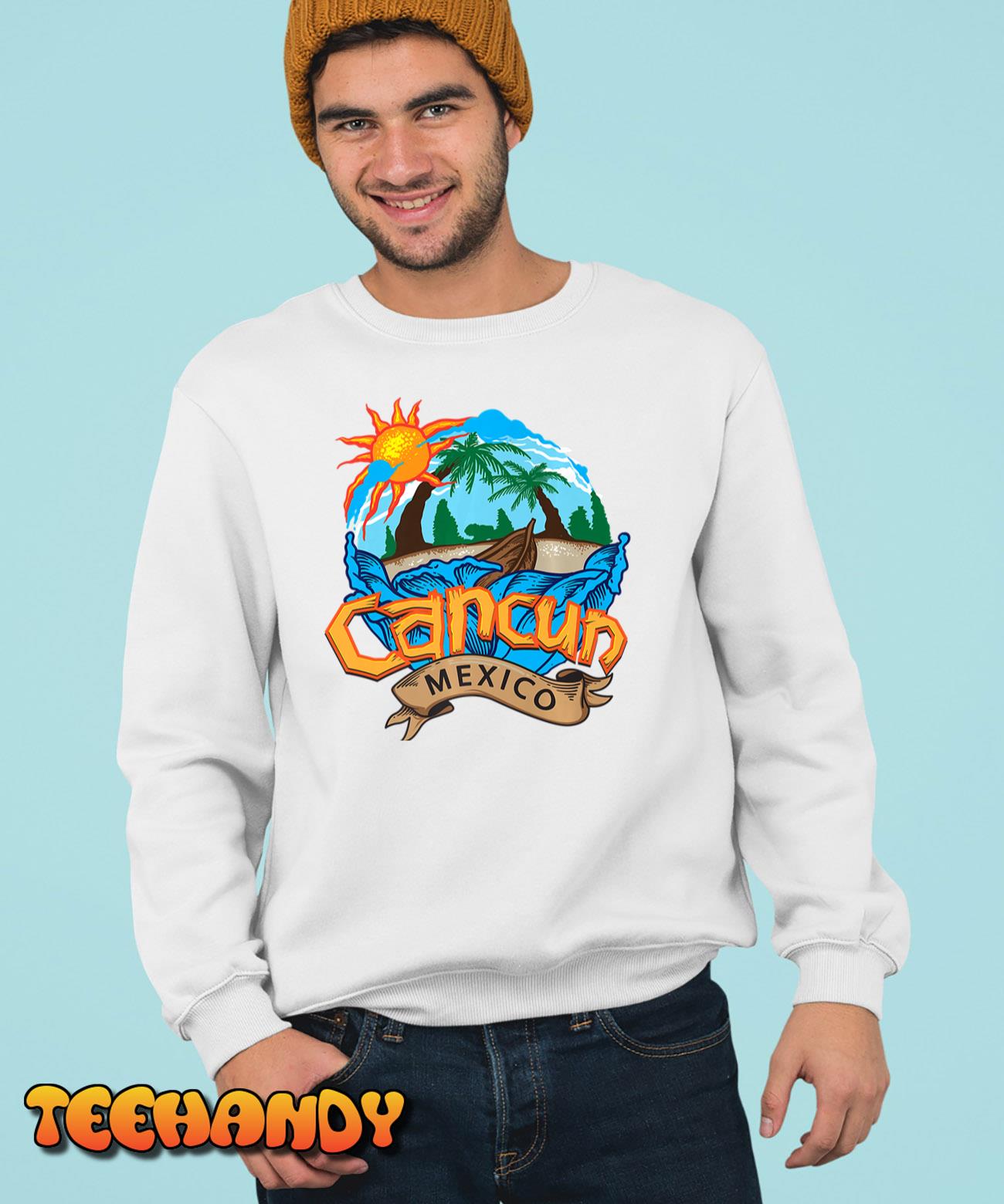 Cancun Mexico Beach Palm Tree T-Shirt Party Destination Gift Shirt