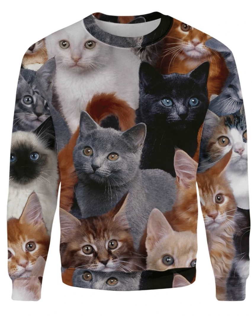 Cat Collage 3D Christmas Sweater