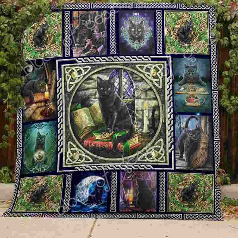 Cat Mystery Celtic Cat Quilt Blanket