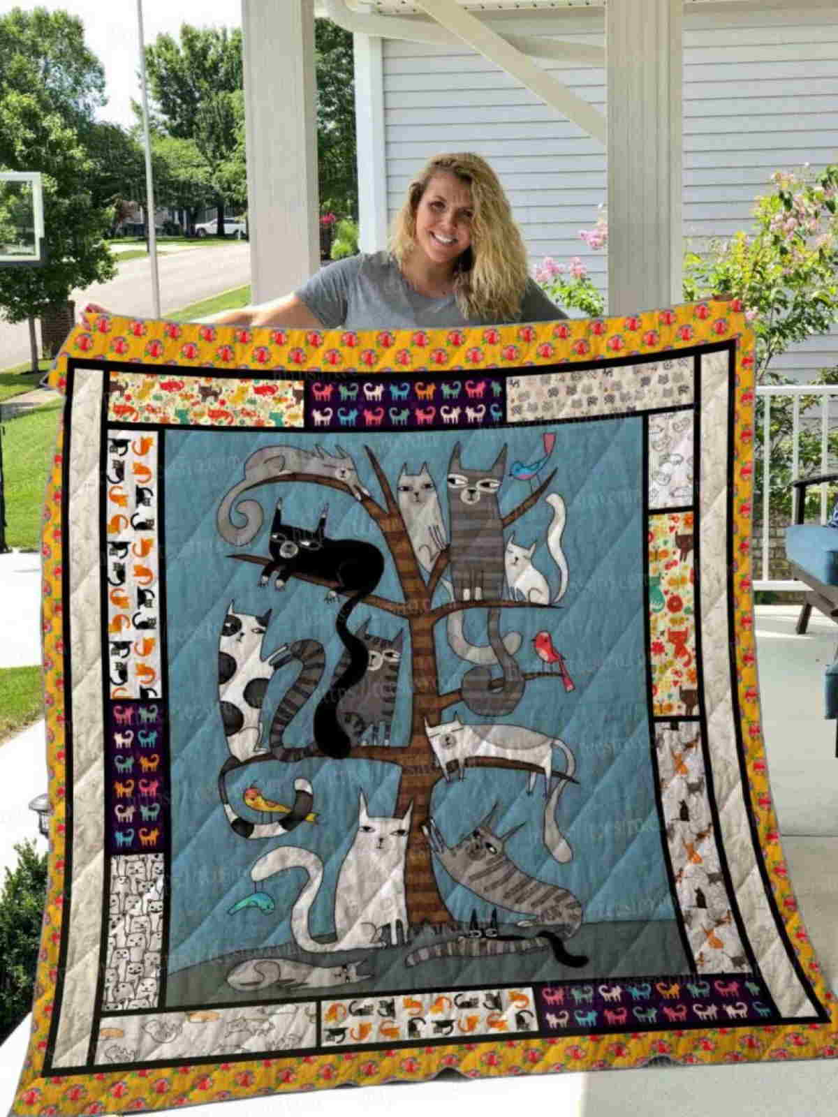 Cat Set Quilt Blanket