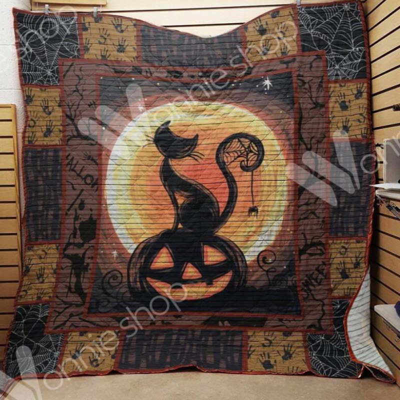 Cat The Halloween Quilt Blanket