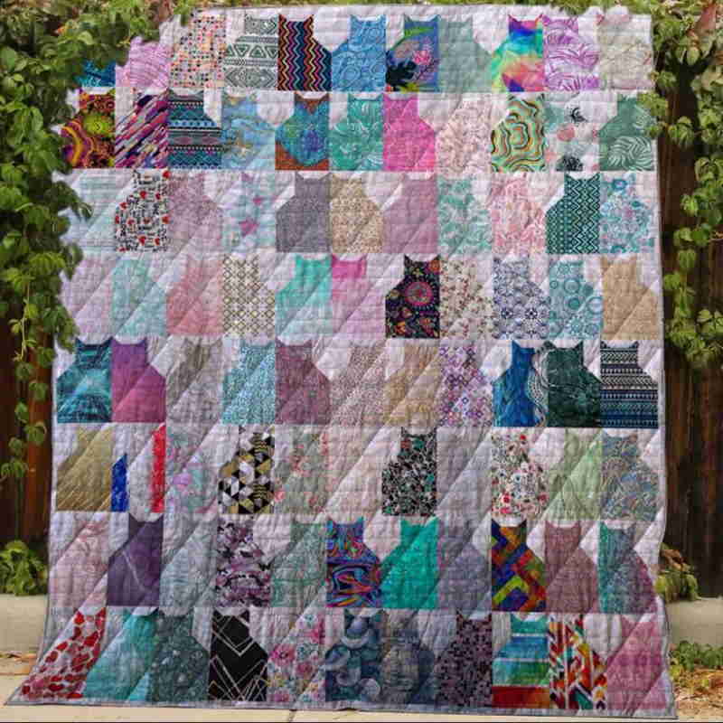 Cats Cats Everywhere 3D Quilt Blanket