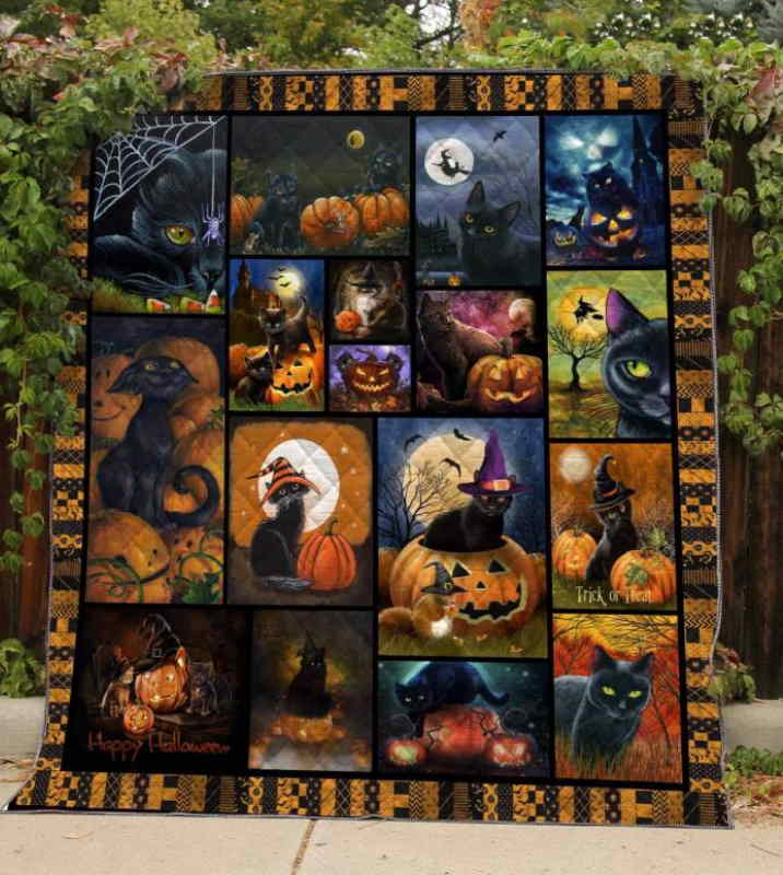 Cats Haloween 3D Quilt Blanket