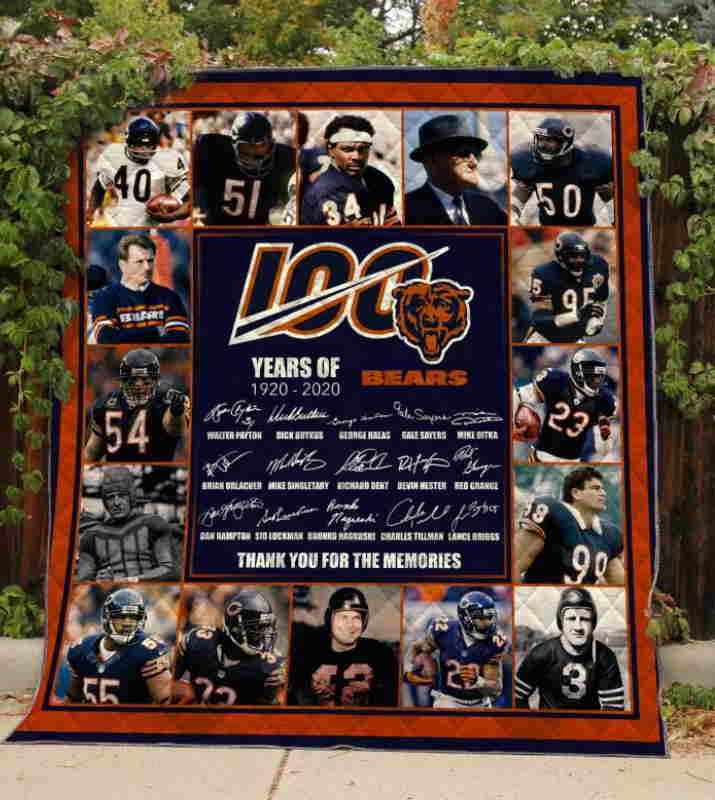 Chicago Bears 1 Years Anniversary 3D Quilt Blanket