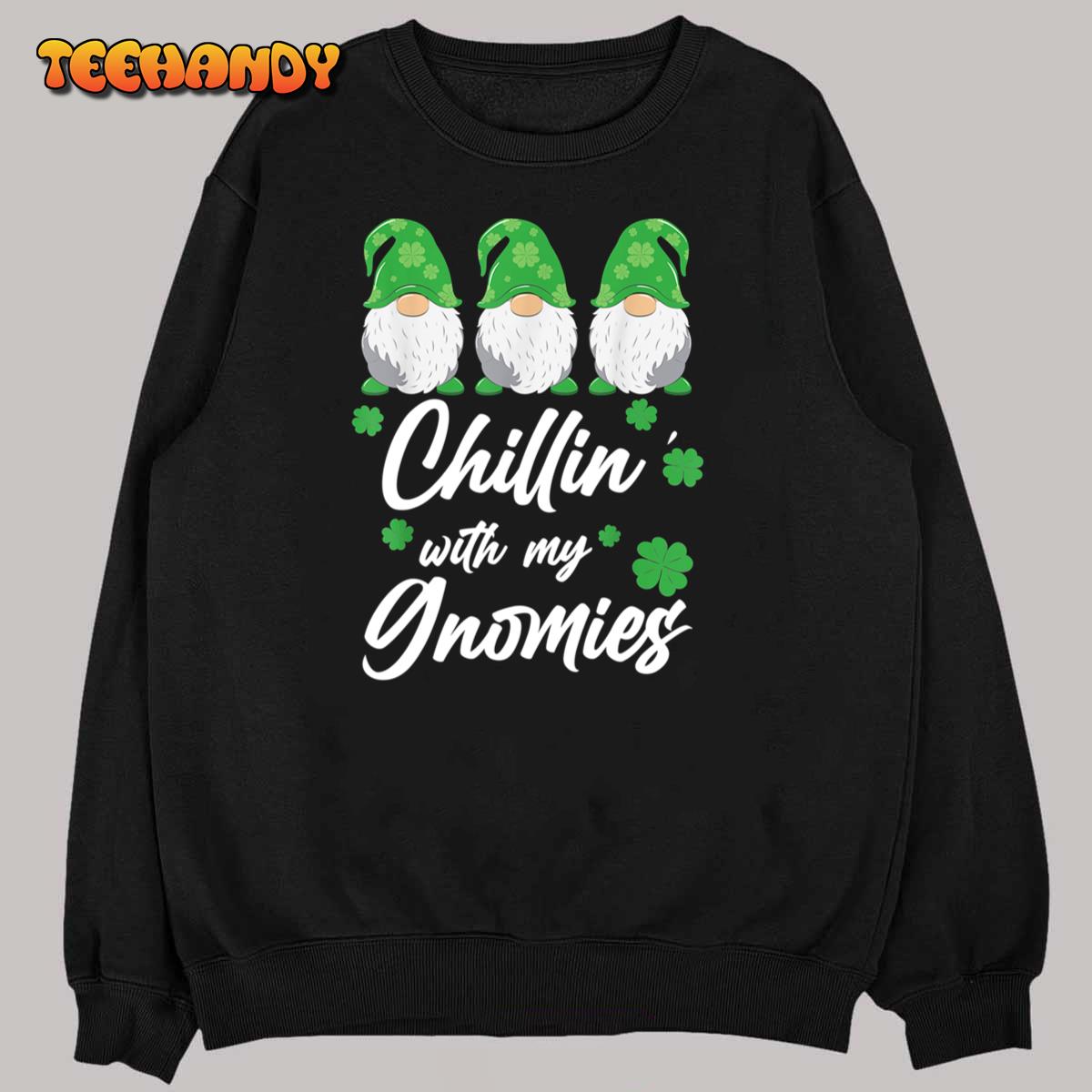 Chillin’ With My Gnomies Gnome St. Patrick Day Drinking T-Shirt