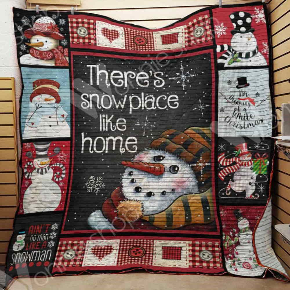 Christmas Lovely Snowman 3D Quilt Blanket