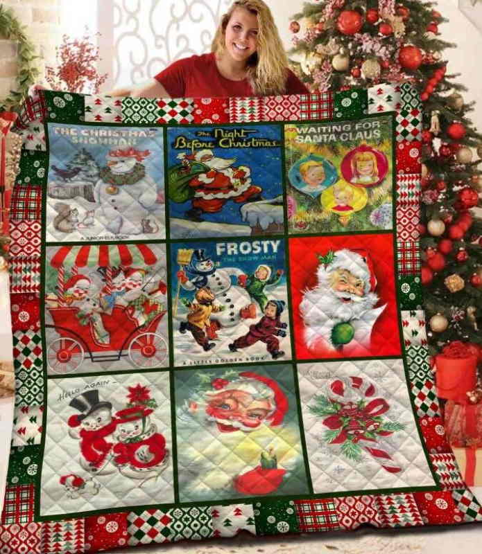 Christmas Waiting For Santa Quilt Blanket