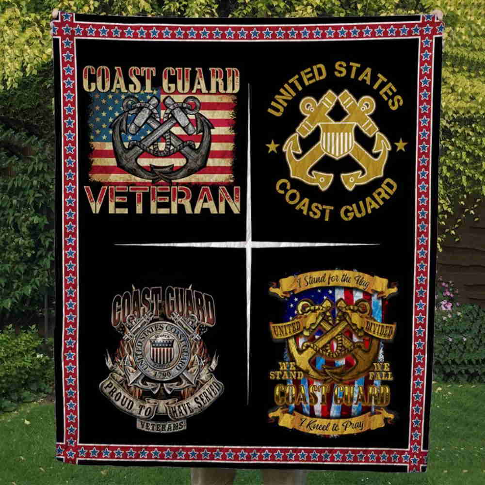 Coast Guard Patriotic 3D Quilt Blanket