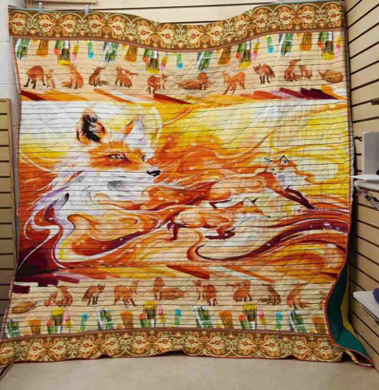 Color Fox 3D Quilt Blanket