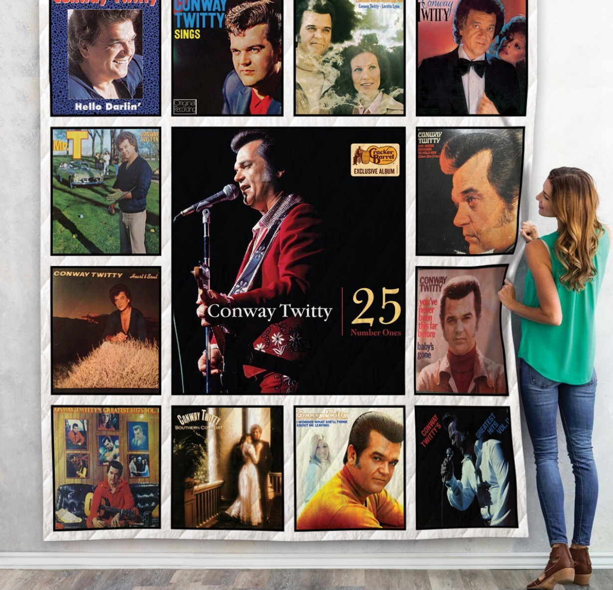 Conway Twitty Album 3D Quilt Blanket