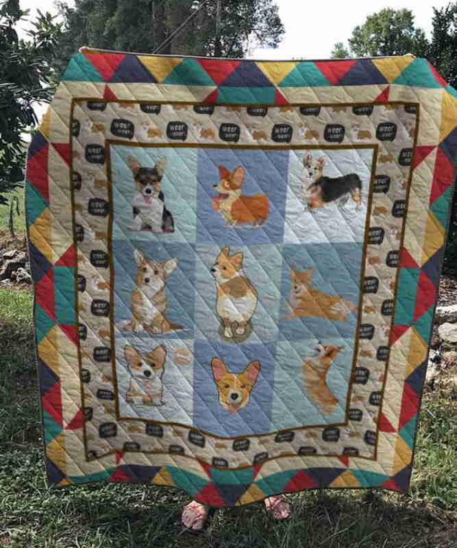 Corgi Cute 3D Quilt Blanket