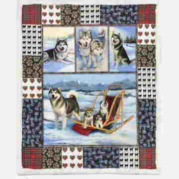 Cute Alaska Dog For Pet Lover 3D Quilt Blanket