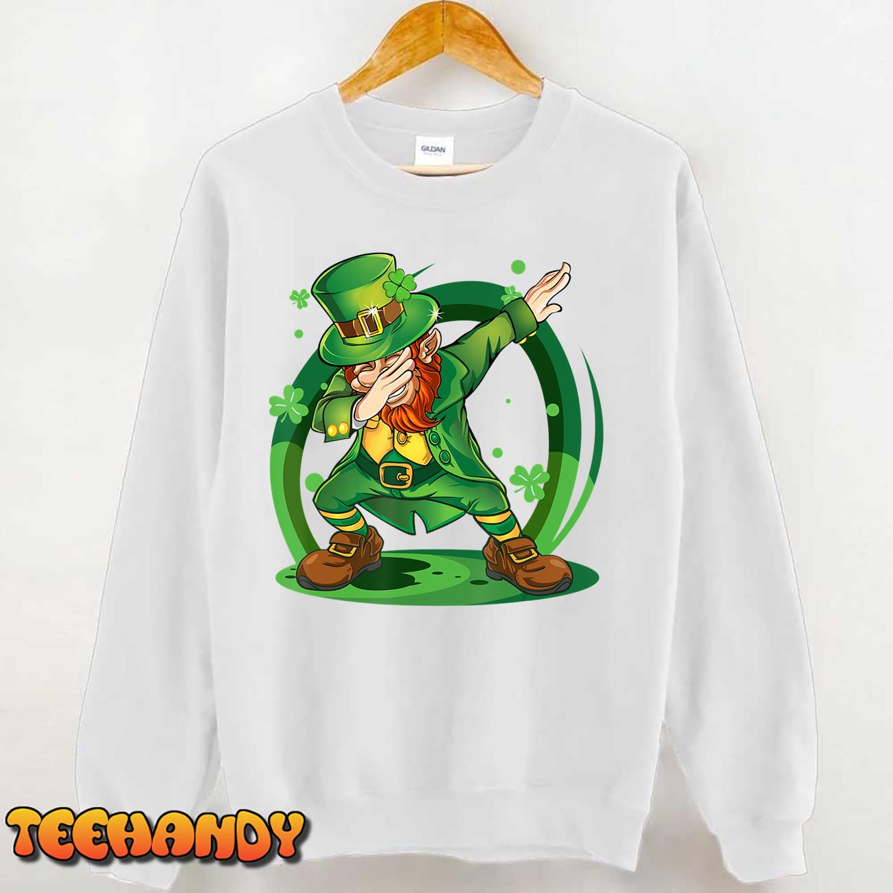 Dabbing Leprechaun Happy St Patricks Day Kids Boys Adults T-Shirt