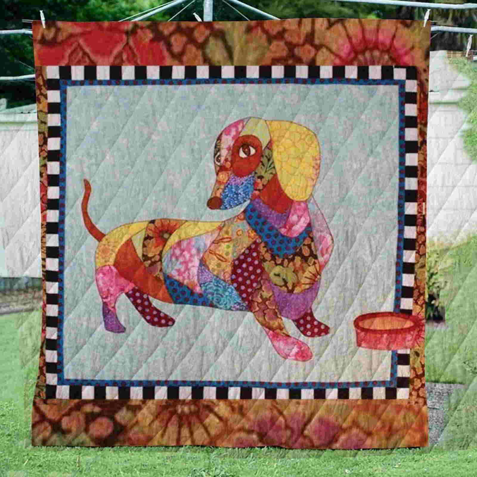 Dachshund 3D Quilt Blanket