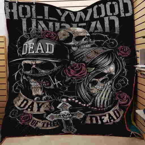 Day Of The Dead Skull Washable Handmade 3D Quilt Blanket