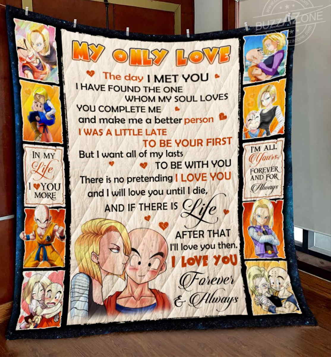 Db My Love All Of My Lasts Krillin Quilt Blanket