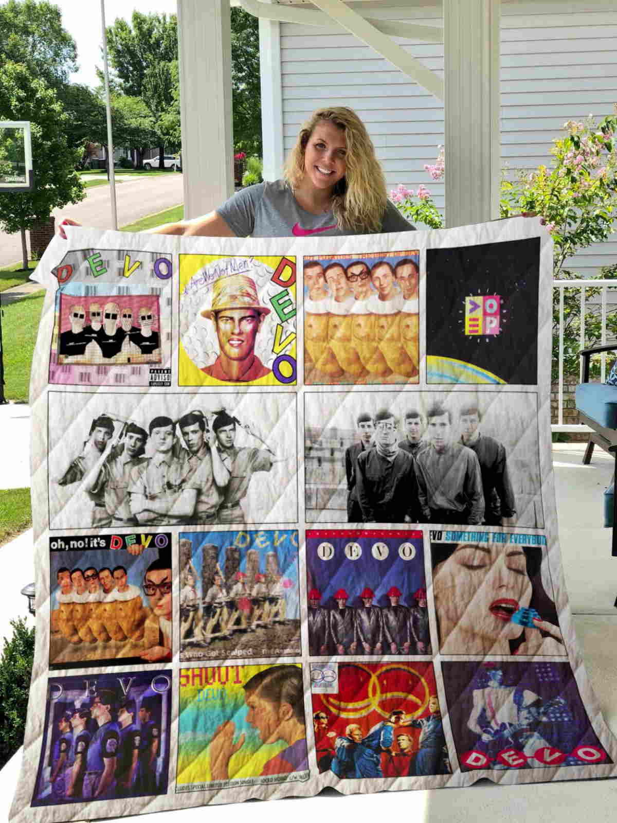 Devo Albums 3D Quilt Blanket