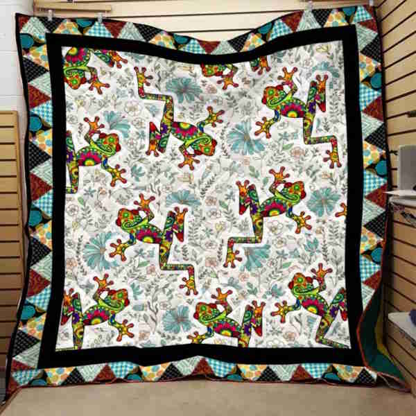 Dloral Frog 3D Quilt Blanket