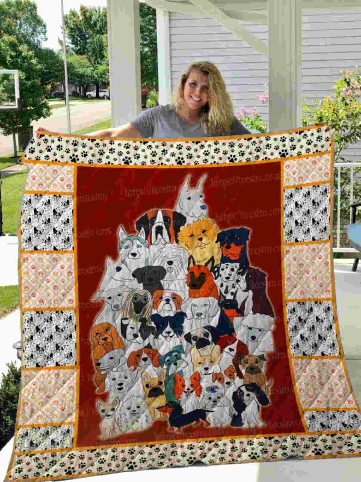 Dog Set Quilt Blanket