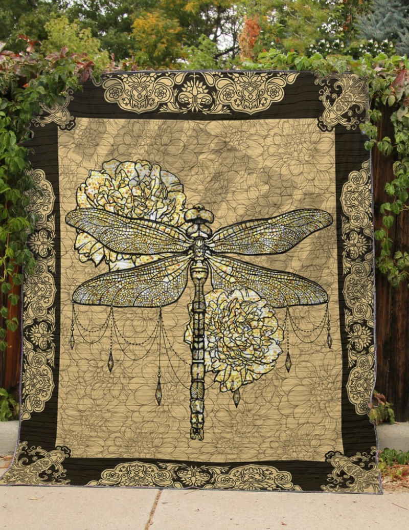 Dragonfly Hello Hello Sunshine Christmas Gift Quilt Blanket