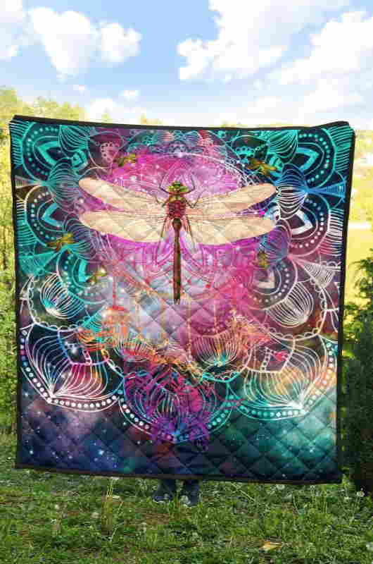 Dragonfly Real And True Christmas Gift Quilt Blanket